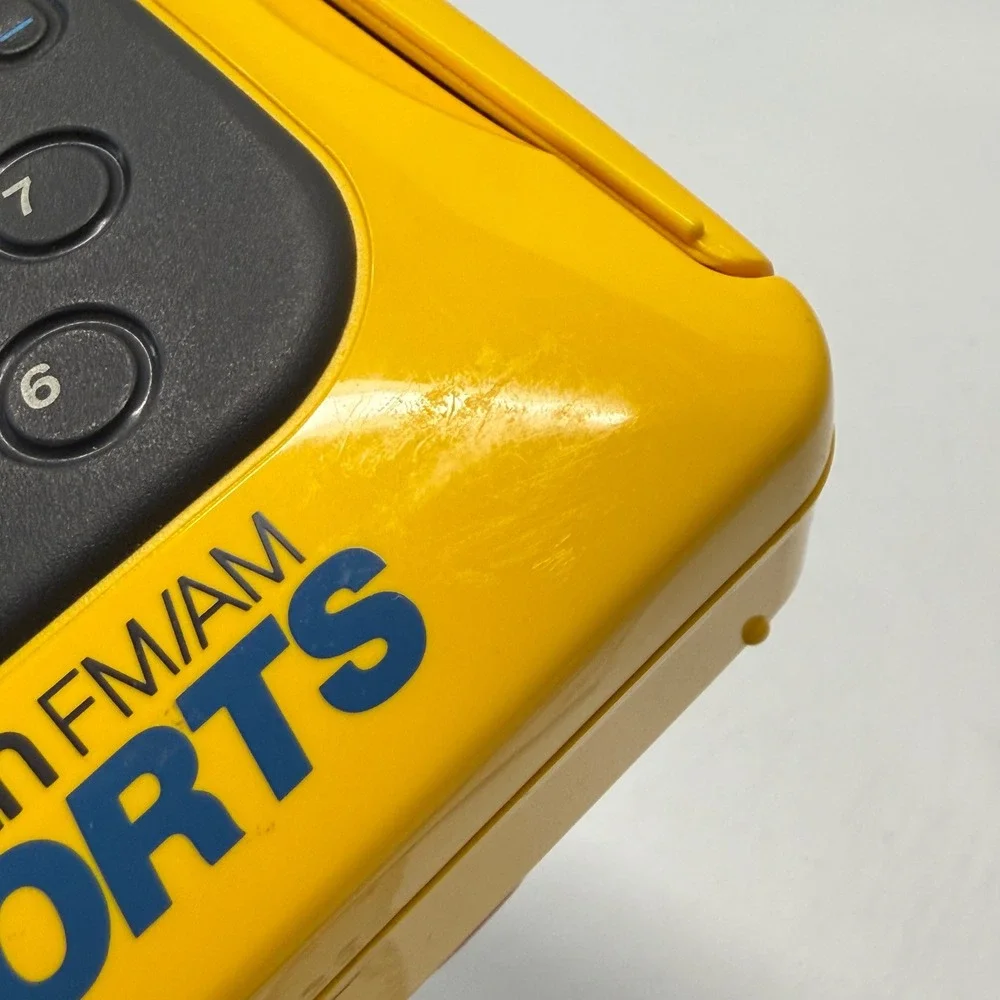 Vintage Sony Walkman Sports Cassette Player FM AM Yellow WM-F2078 Y2K